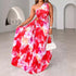 Summer Design Lace Up Folding Printed One Shoulder Sleeveless Dress by Ragazza
