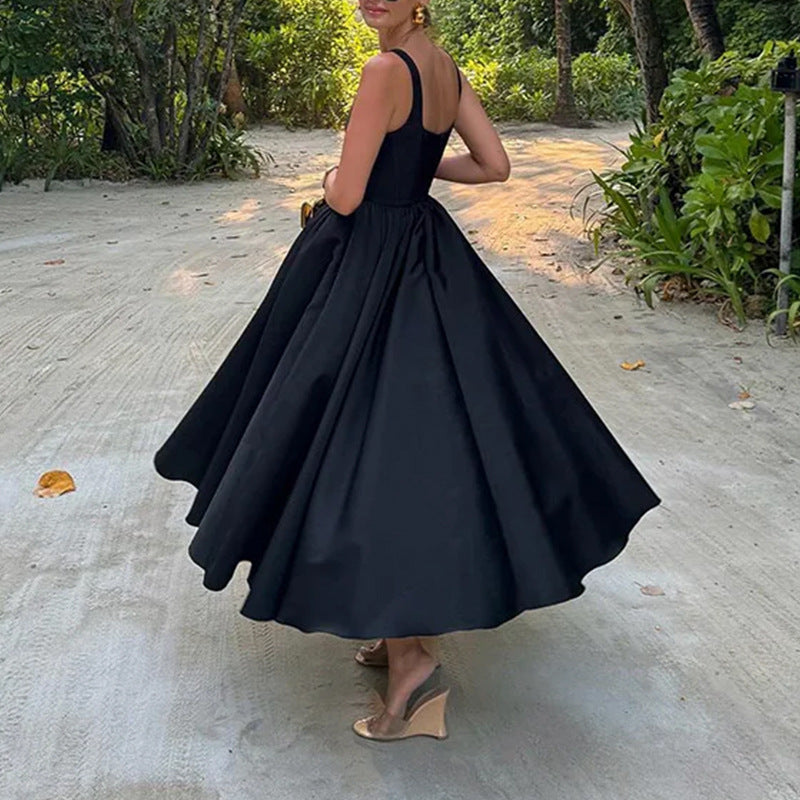 Summer Shoulder Strap Elegant Strapless Camisole Sleeveless Dress by Ragazza