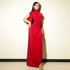 High Grade Wear Women Clothing Solid Color Half Collar off the Shoulder Waist Sexy Split Dress by Ragazza