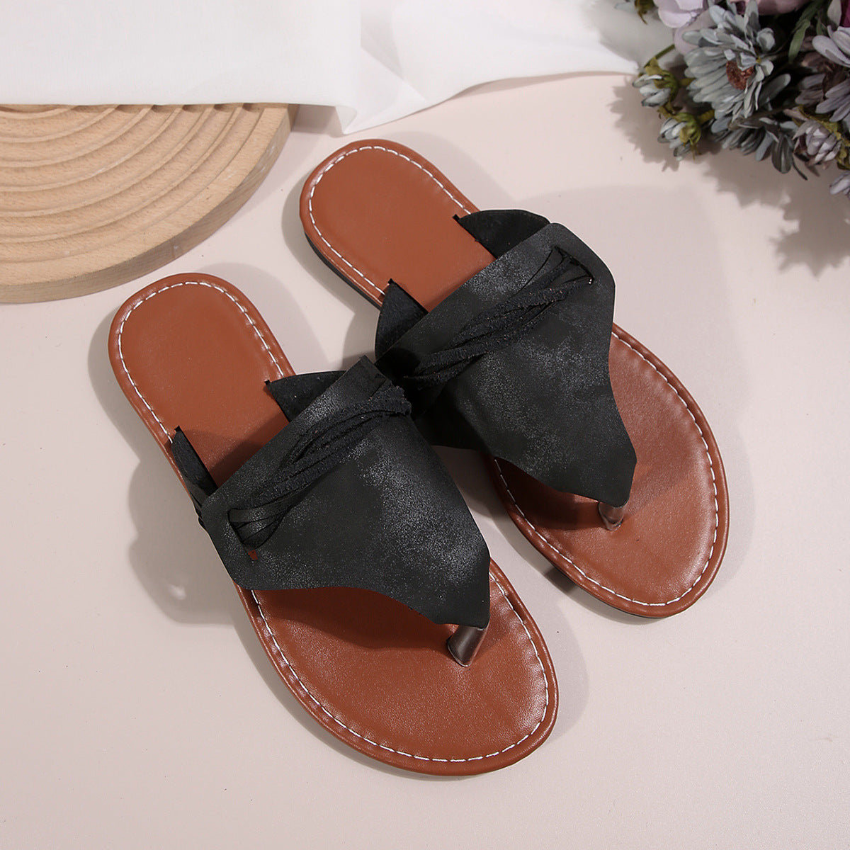 Retro Flip Flops Women Summer Flip Flops Comfortable Outdoor Lightweight Beach Sandals  DestGlow
