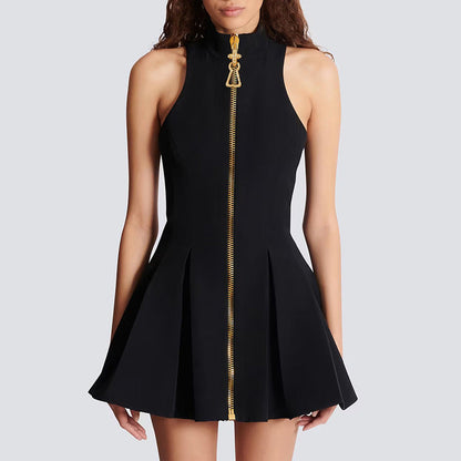 Sexy Graceful Vest Short Dress Autumn Niche Design Solid Color Dress Women by Ragazza
