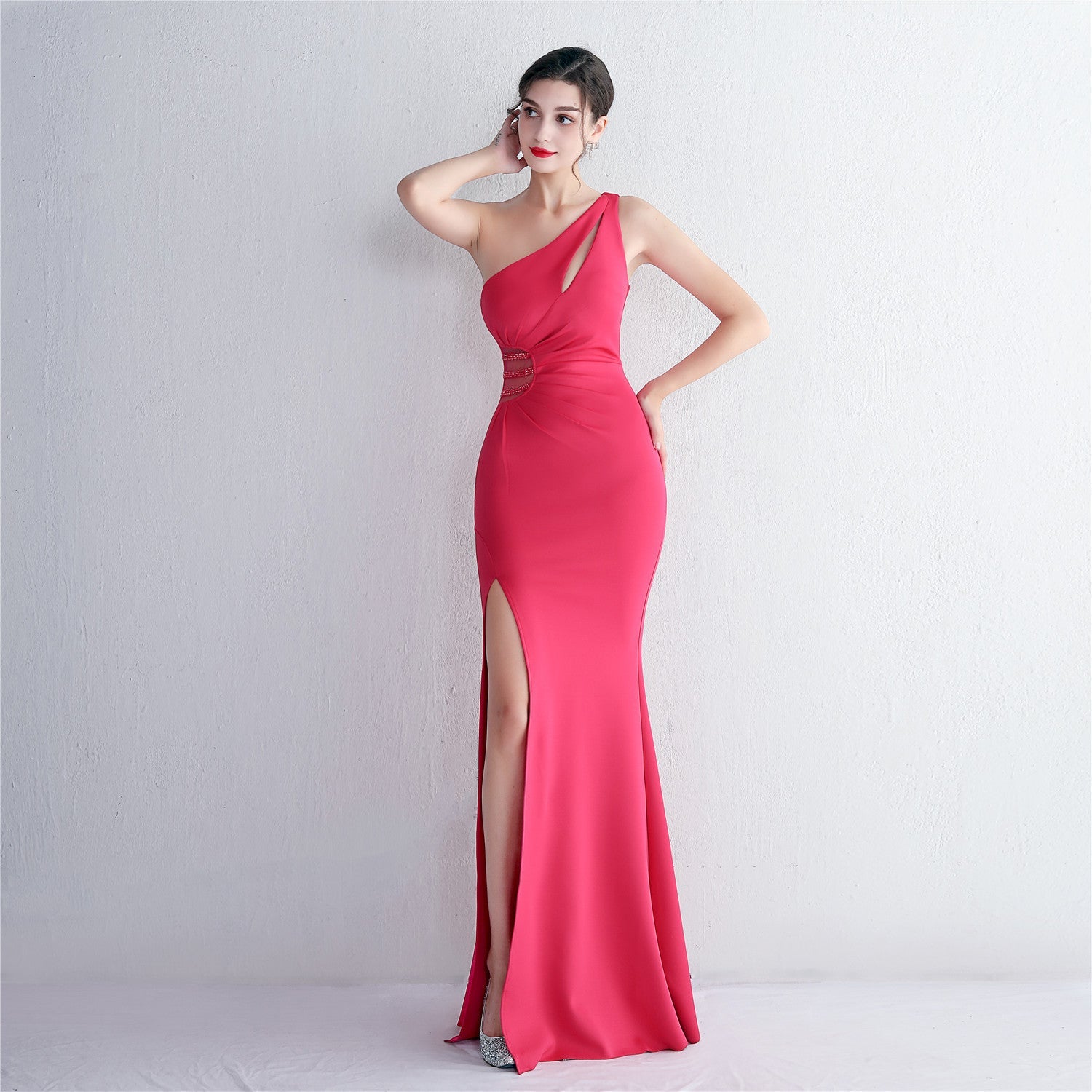 Folding Beaded Craft Toast Clothing Long Shoulder Appreciation Dinner Slim Fit Fishtail Wedding by Ragazza