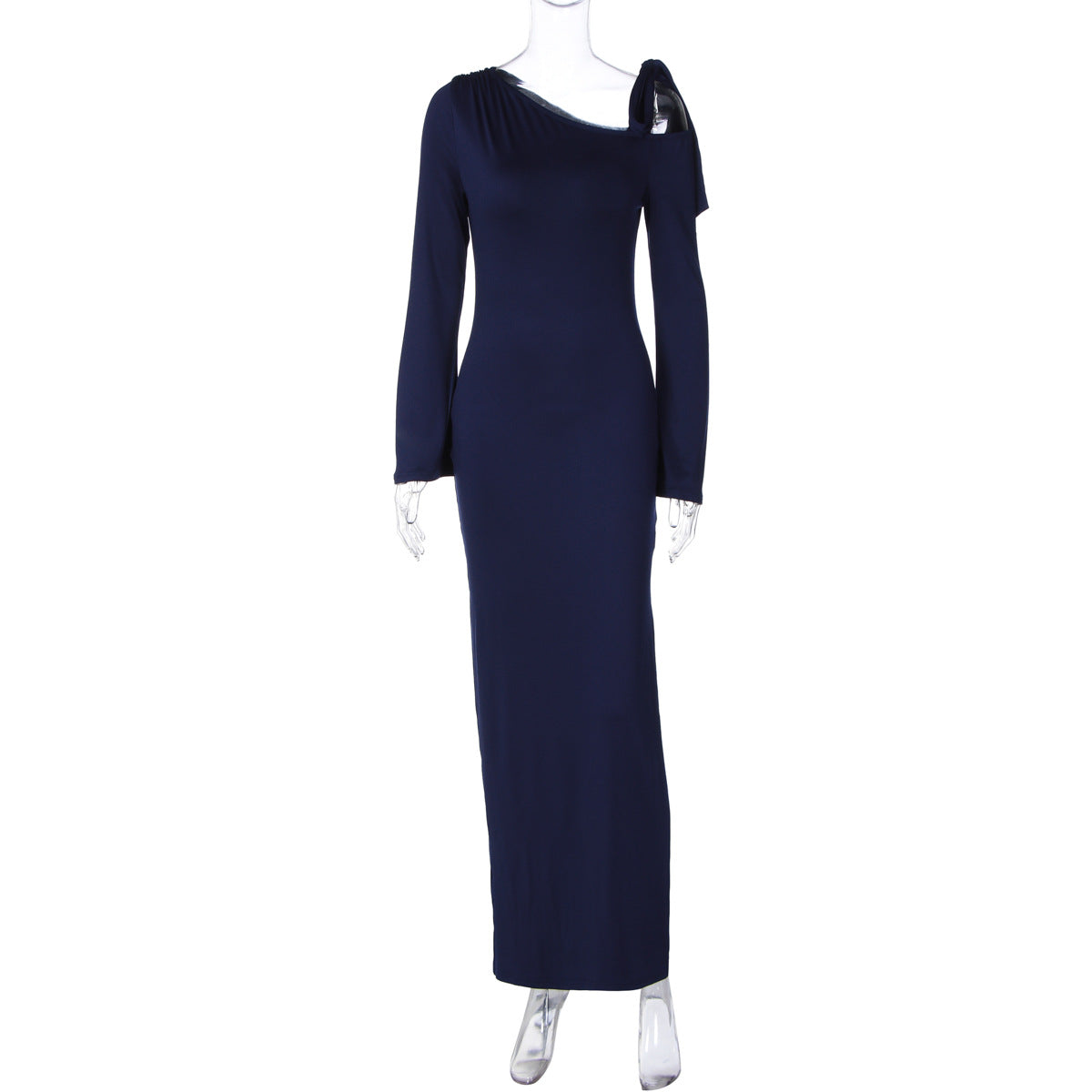 Women Clothing Autumn Sexy off Shoulder Waist Split Long Sleeve Dress Women by Ragazza