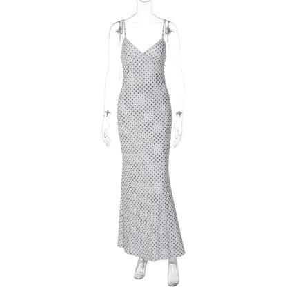 Dot Sexy Deep V Plunge Tube Top Dress Winter Slim Strap Dress by Ragazza