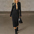 Women Clothing Autumn Solid Color Long Sleeved Hip Dress by Ragazza