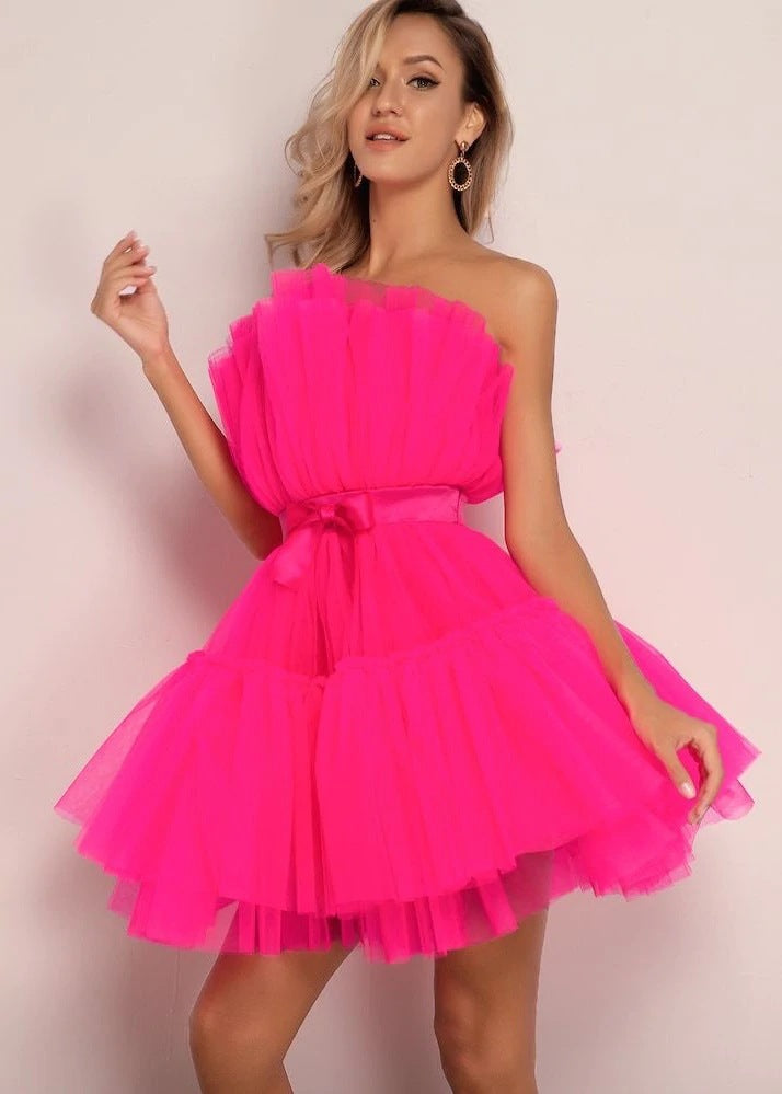 Top Mesh Graceful Bow Tutu Dress Women by Ragazza