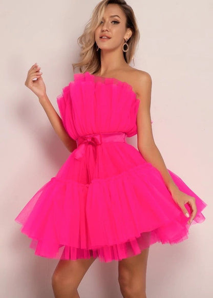 Top Mesh Graceful Bow Tutu Dress Women by Ragazza