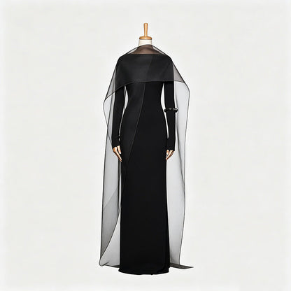 Private Wear Socialite Maxi Dress Autumn Elegant Long Sleeve Slim High Grade Dress Women  DestGlow