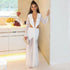 Summer Women Clothing Elegant Sexy Mesh Deep V Plunge neck Pleated Slim Fit Long Sleeve Dress Women  DestGlow