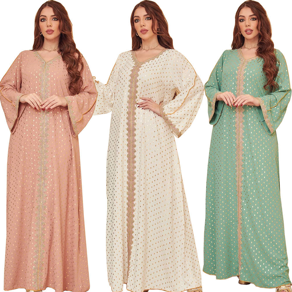 Middle East Women Clothing Autumn Gilding Muslim Gown by Ragazza