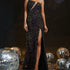 One Shoulder Irregular Asymmetric Mesh See through Fishtail High Slit Evening Dress Dance Dress Party Dress Bridesmaid Dress Elegant by Ragazza