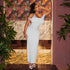 Women Clothing Sexy Slim Fit Cold Shoulder Sleeveless Hip Dress Solid Color Halter Casual Vacation Maxi Dress by Ragazza
