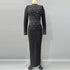 Elegant Long Sleeved Rhinestone Bandage Dress Ladies Cocktail Party Evening Dress by Ragazza
