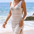 Women Beach Beach Cover Up Women Clothing Hollow Out Cutout out Woven Vest Dress Tassel Stitching Beach Dress by Ragazza