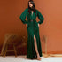 Fall Women Clothing Elegant Sexy Deep V Plunge neck Slim Fit Slit Long Sleeve Dress Women by Ragazza