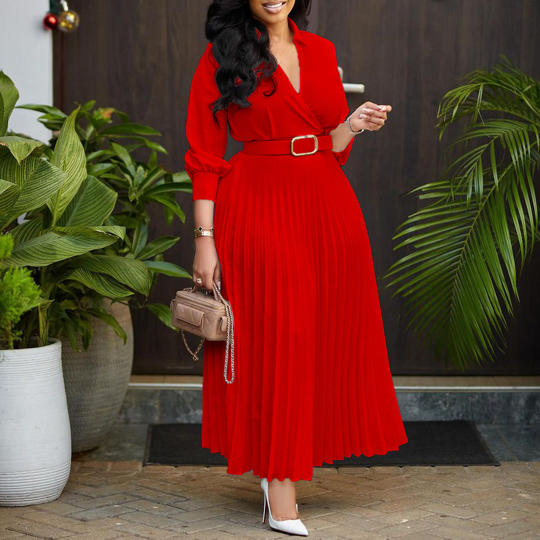 Women Clothing Solid Color Dress by Ragazza