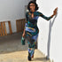 Retro Minority Women Clothing Hollow Out Cutout Shopping Hip Dress Hiking round Neck Long Sleeve Dress by Ragazza