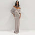 Spring Women Clothing Sexy off Neck Sleeve Slim Solid Color Maxi Dress Women  DestGlow