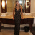 Women Clothing Winter Sexy Deep V Plunge Lace Halter Lace up Dress by Ragazza