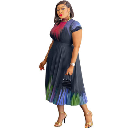 Women Clothing Loose Dress Casual Dress Long Slightly by Ragazza