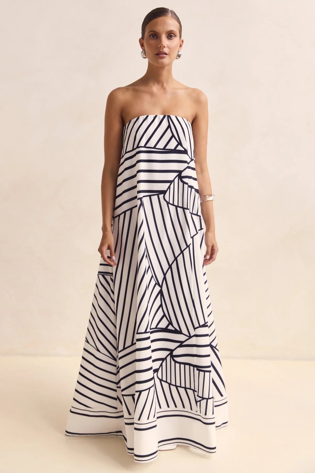 Summer Women Dress Sexy Bandeau One Shoulder Printed Dress by Ragazza