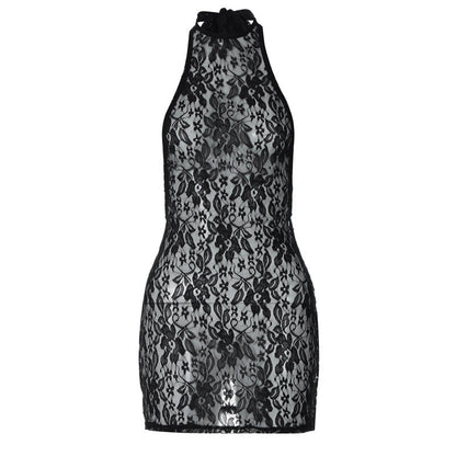 Sexy Lace Large Backless Sheath Slim Nightclub Essential Halter Dress by Ragazza