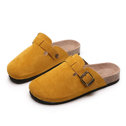 Closed Toe Slippers Women Couple Flip Flops Roman Shoes Casual Semi Slippers Lazy Shoes Tide  DestGlow