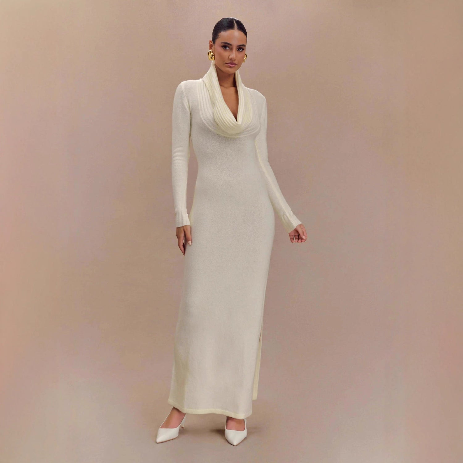 Women Elegant Waist Controlled Long Sleeves Sheath Dress by Ragazza