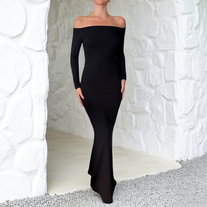 Backless Evening Maxi Dress Sexy Slim Long Sleeve Pack Sexy Dress by Ragazza