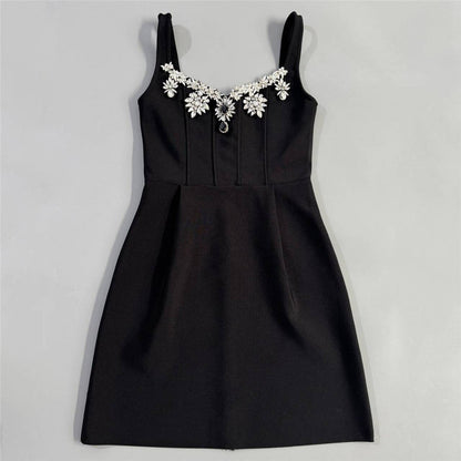 Sexy Strap Diamond Bandage One Piece Dress Ladies Cocktail Party Dress Elegant Dress by Ragazza