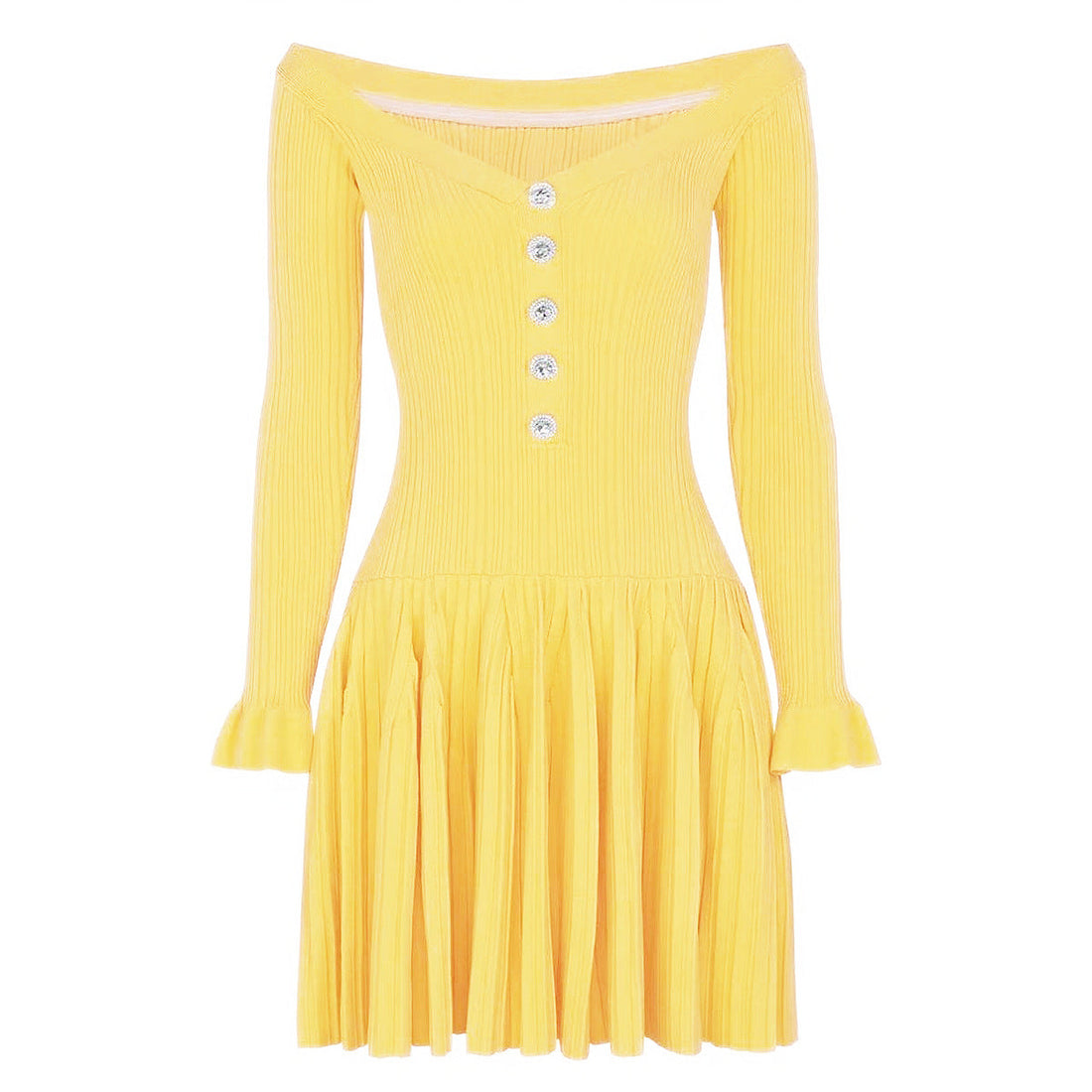 Autumn Long Sleeve off Shoulder off Shoulder Knitted All Matching Slim Fit Slimming Dress by Ragazza