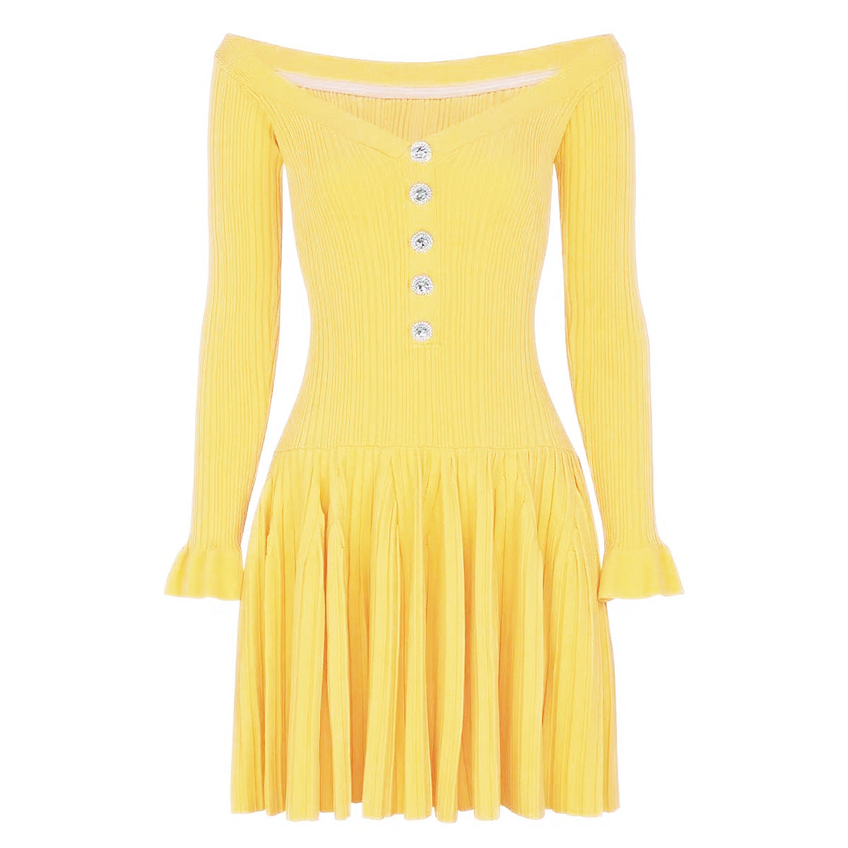 Autumn Long Sleeve off Shoulder off Shoulder Knitted All Matching Slim Fit Slimming Dress by Ragazza