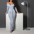 Off Shoulder Rhinestone Shiny Long Sleeve Dress Women Sexy Dress by Ragazza