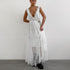 Sexy Black Brocade Lace Dress All Matching Sexy V-neck Loose Backless Women Dress by Ragazza