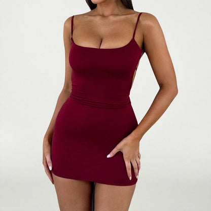 Women Backless Strap Sexy Slim Fit Dress  DestGlow