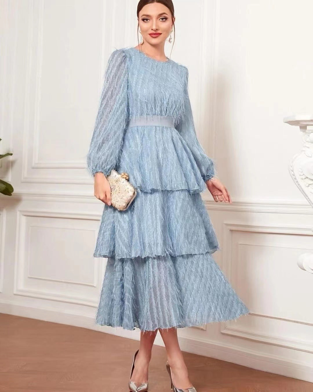 Women Clothing French Elegant Early Spring Casual Retro Lace Fairy Slim Slimming Dress by Ragazza