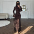 Autumn Winter Women Clothing Middle East Elegant Lace Sheath Evening Dress  DestGlow
