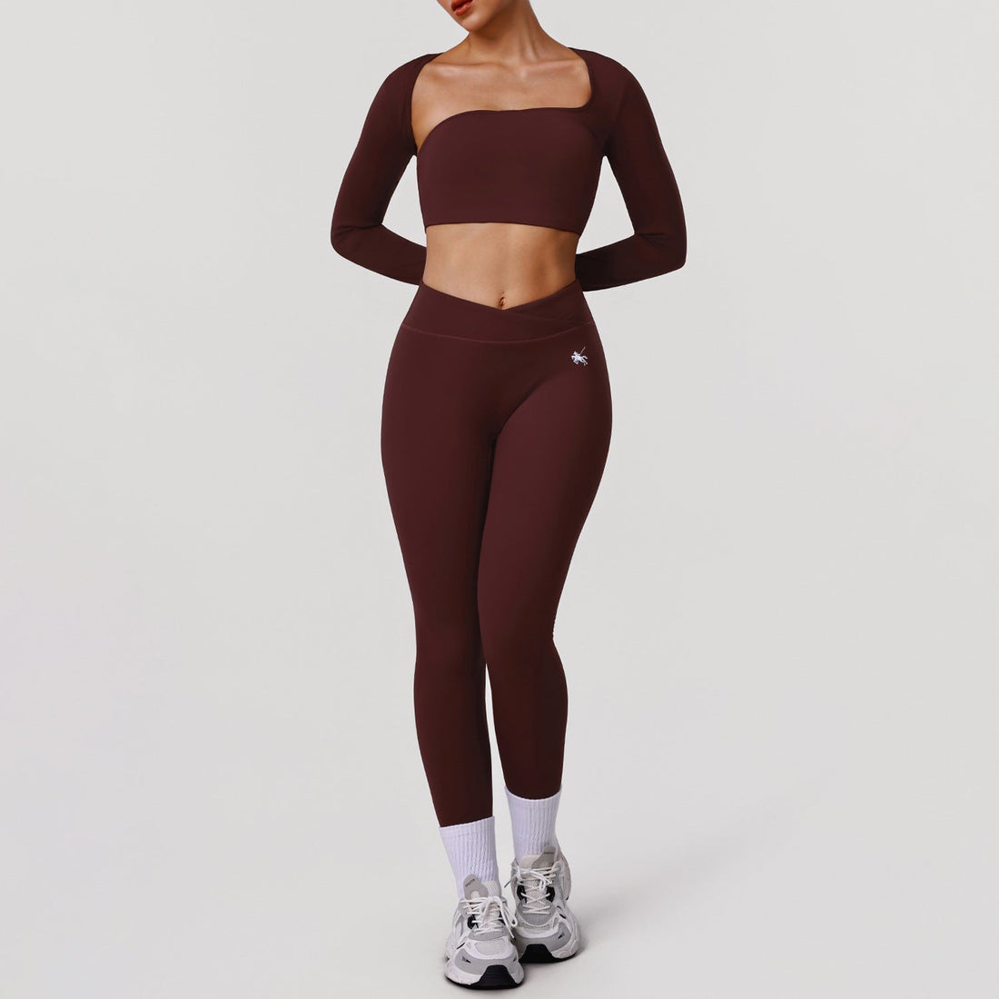 Nude Feel Hollow Out Cutout-out Beauty Back Sports Top Yoga Clothes with Pad High Elastic Hip Lifting Embroidered Logo Fitness Pants Two Piece Sets by Ragazza