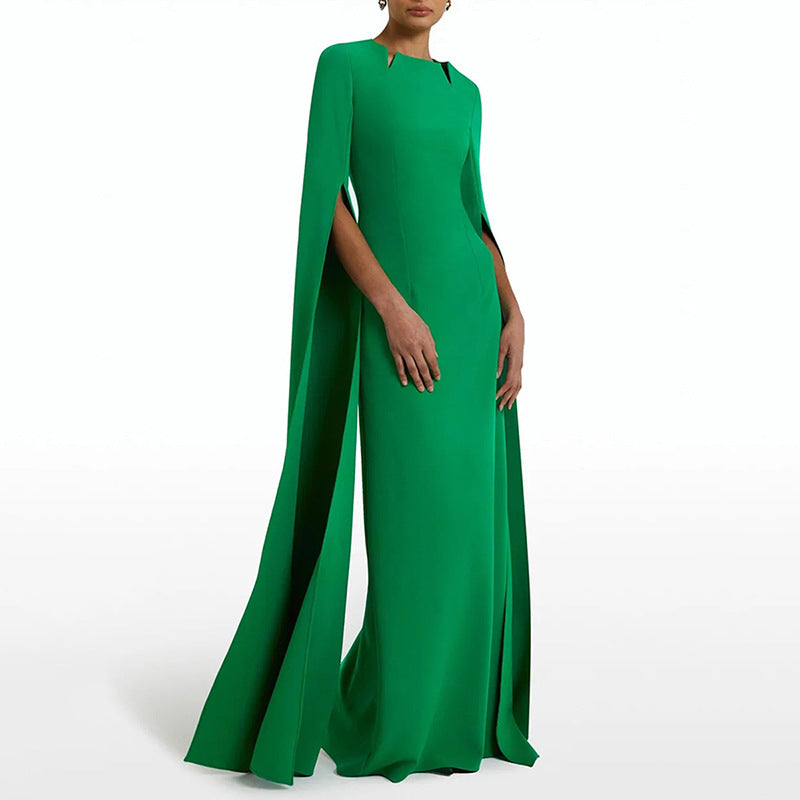 High End Socialite Elegant Design Hand Cut Solid Color Maxi Dress Dress for Women by Ragazza