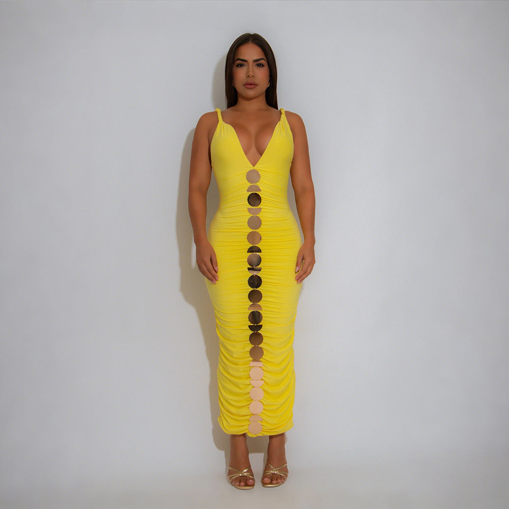 Women Clothing Sleeveless Sling Sheath Sexy Dress Fashionable Sleeveless Maxi Dress by Ragazza