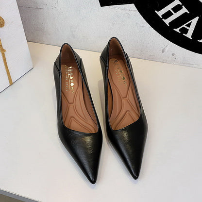 French Work Comfortable All Match Office Work Pointed High Heels Women Stiletto Heel Non Wear Feet Classy Shoes  DestGlow