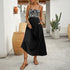 Summer Elegant Simple Slim Fit Embroidery Sling Dress Maxi Dress by Ragazza