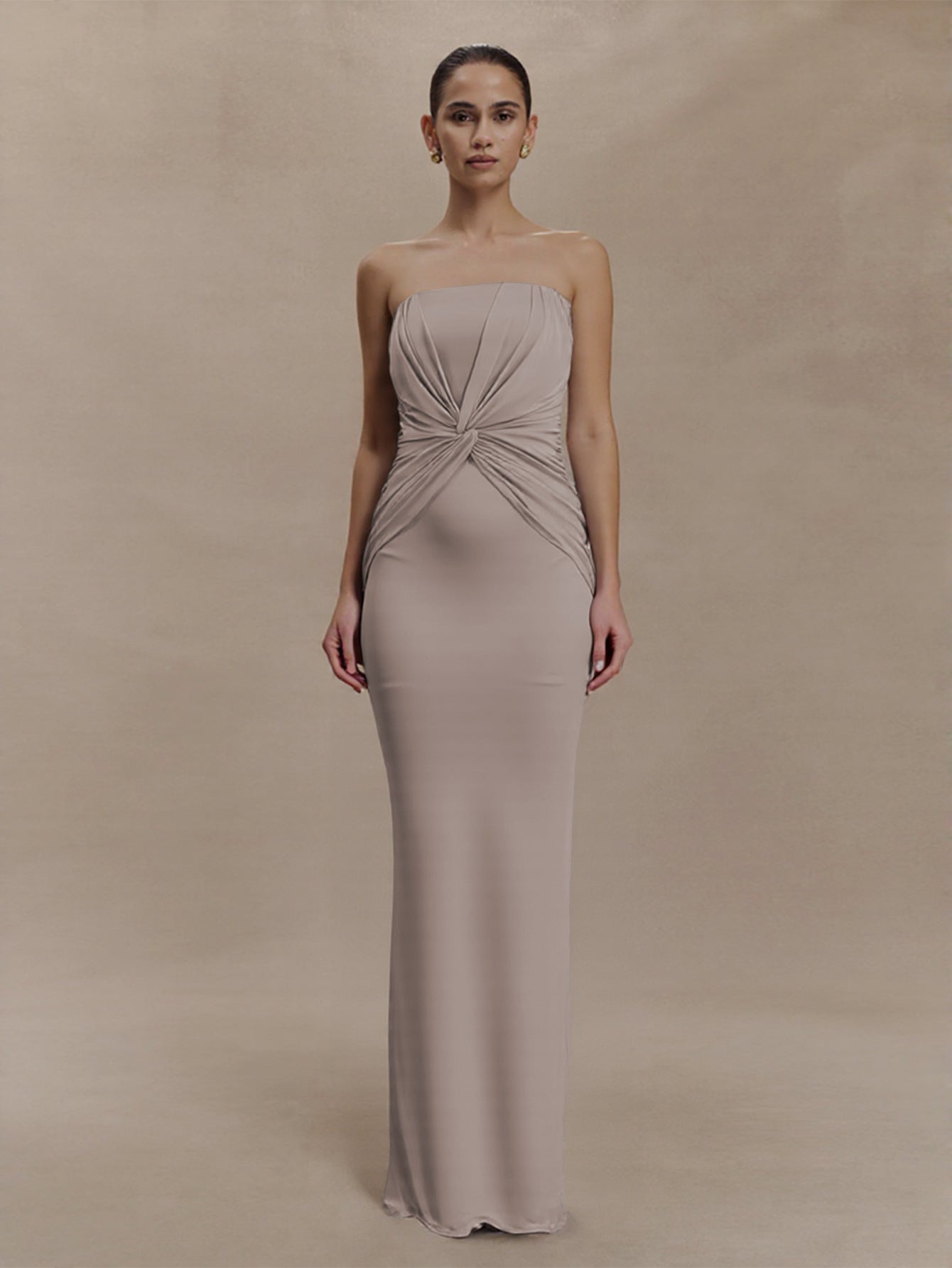 Arrival Popular Gentle Tube Top Fishtail Waist Twisted Slim Women Long Evening Dress by Ragazza