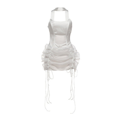 Autumn Winter Women Sexy Slim Fit Backless Scarf Tube Top Bud Dress by Ragazza
