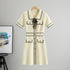 Socialite Chanel Knitted Little Black Dress Women Summer Women Collection High Waist A line Knitted Dress  DestGlow