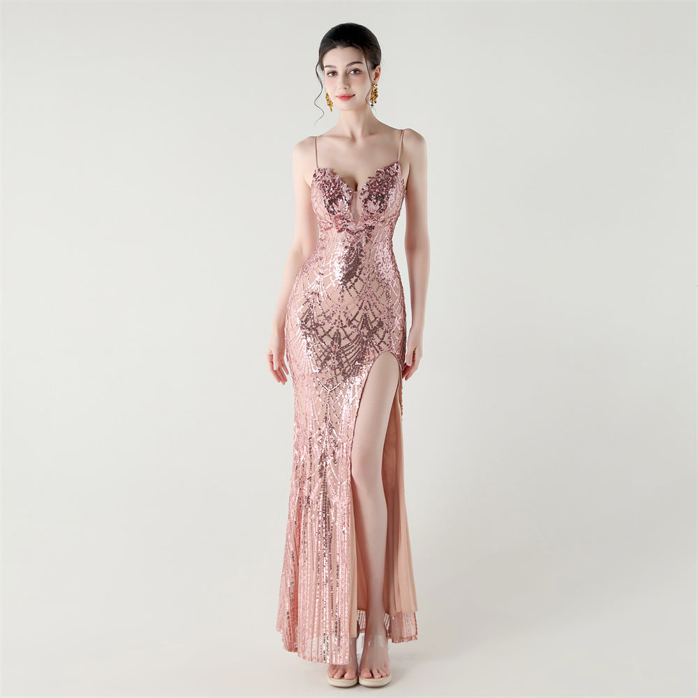 Bead Tube Craft Boning Corset Lace Waist Controlled Sequined Slim Slimming Cocktail Evening Dress by Ragazza