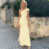 French Women Autumn Sexy Split Shoulder Tube Top Pleated Dress by Ragazza