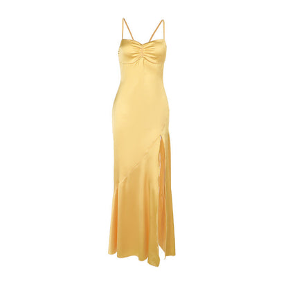 Autumn Socialite Camisole Dress Split Slimming Maxi Dress for Women by Ragazza