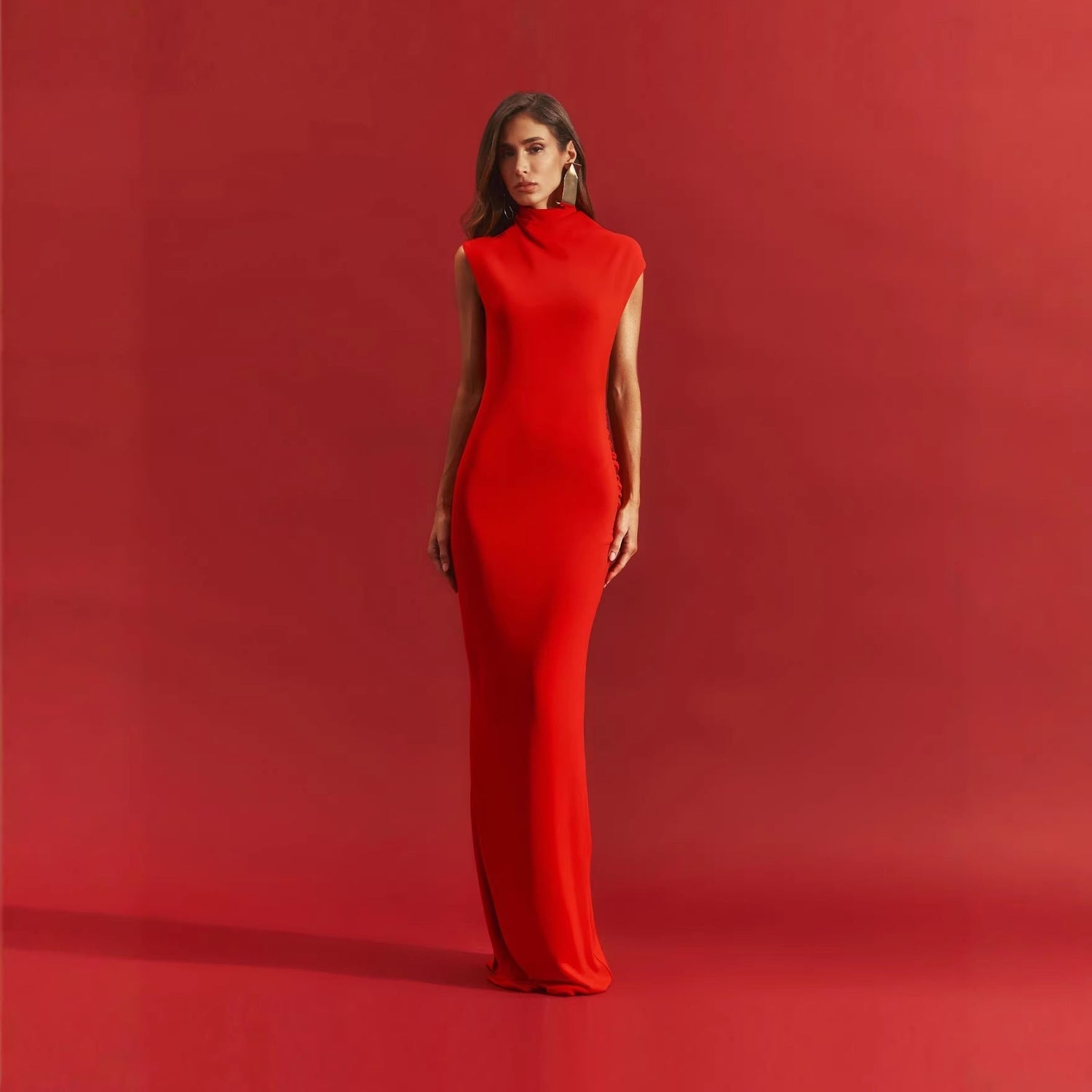 Dress Slim Fit Maxi Dress Wedding Cocktail Annual Meeting Hosting Ceremony Dress High End Vietnamese Niche  DestGlow