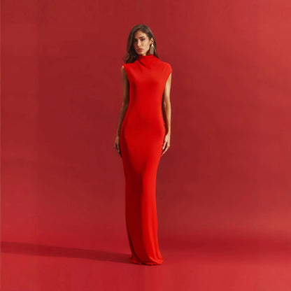 Dress Slim Fit Maxi Dress Wedding Cocktail Annual Meeting Hosting Ceremony Dress High End Vietnamese Niche  DestGlow